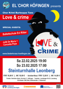 Konzert Love  & Crime @ Steinturnhalle Leonberg